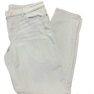 Ann Taylor Loft light gray skinny jeans